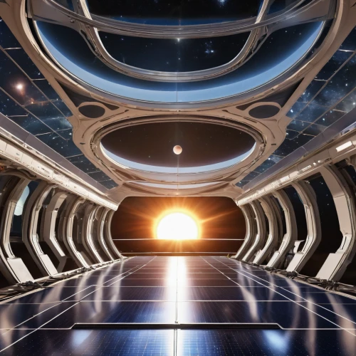 sky space concept,solar cell base,ufo interior,stargate,spaceship space,exoplanet,futuristic landscape,heliosphere,space station,solar field,sunstar,lens flare,sunburst background,spacecraft,scifi,futuristic architecture,space capsule,sun,spaceship,planetarium,Photography,General,Realistic