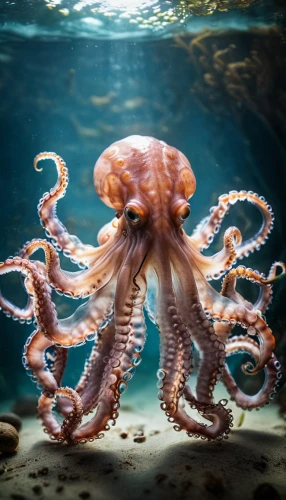 giant pacific octopus,octopus,pink octopus,fun octopus,cephalopod,cephalopods,octopus tentacles,cnidaria,marine invertebrates,octopus vector graphic,sea animals,kraken,cnidarian,sea animal,marine animal,sea creatures,calamari,jellyfish,undersea,sea life underwater,Photography,General,Cinematic