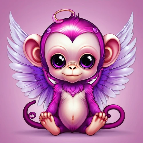 baby monkey,marmoset,monkey,cute cartoon character,love angel,cute cartoon image,cute baby,cupid,heart clipart,cherub,little angel,primate,cupido (butterfly),dribbble,heart icon,my clipart,edit icon,download icon,baby animal,tamarin,Illustration,Abstract Fantasy,Abstract Fantasy 10