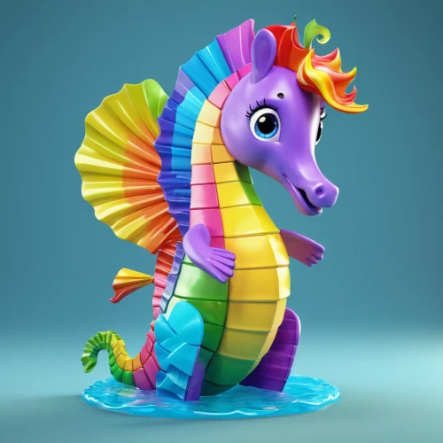 seahorse,sea-horse,sea horse,rainbow unicorn,northern seahorse,hippocampus,betta fish,colorful horse,merfolk,mermaid vectors,my little pony,3d model,cynorhodon,wind-up toy,parrotfish,unicorn and rainbow,tropical fish,mandarin fish,delfin,3d figure,Unique,3D,3D Character
