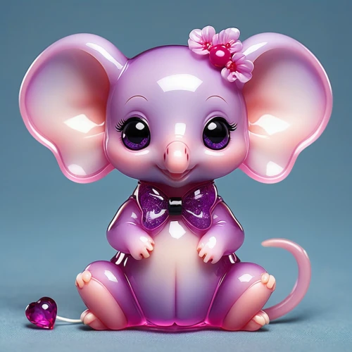 pink elephant,girl elephant,elephant toy,3d teddy,dumbo,cute cartoon character,flower animal,mouse,circus elephant,3d model,elephant's child,pink panther,pink bow,dormouse,whimsical animals,ganesh,elephant,minnie mouse,ganesha,elephant kid,Illustration,Abstract Fantasy,Abstract Fantasy 10