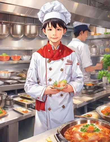 chef's uniform,pizza supplier,pizza service,chef,teppanyaki,chef hat,pizzeria,cooking book cover,cook,cooking,chef's hat,sauce pan,chef hats,pan pizza,red cooking,hot pot,cooking vegetables,order pizza,italian cuisine,cooktop,Digital Art,Anime