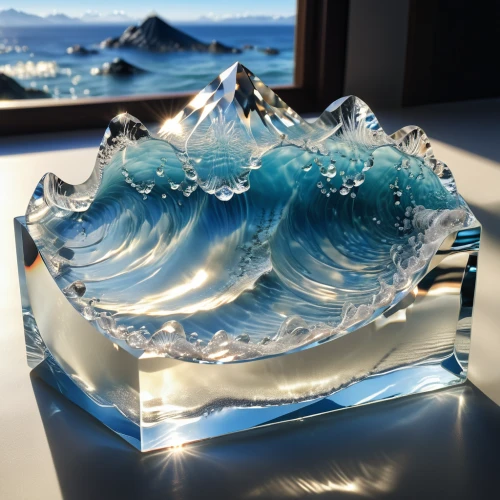 water lily plate,water glace,shashed glass,glass sphere,crystal glass,glasswares,glass series,clear bowl,glass ornament,japanese wave paper,glass vase,soap dish,water waves,glass items,glass cup,salt crystal lamp,ice landscape,japanese waves,gelatin dessert,butter dish,Photography,General,Realistic