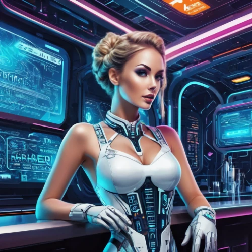 sci fi surgery room,sci fiction illustration,sci fi,scifi,futuristic,cyberpunk,cg artwork,cybernetics,sci-fi,sci - fi,symetra,cyberspace,cyber,wearables,science fiction,girl at the computer,cyber glasses,neon human resources,latex clothing,princess leia
