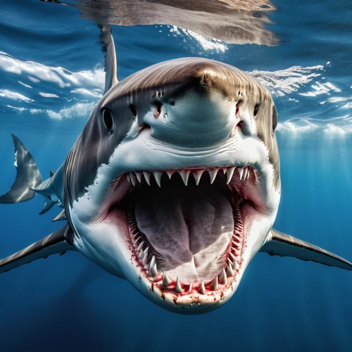 great white shark,jaws,sand tiger shark,requiem shark,sea animals,tiger shark,shark,sharks,dolphin teeth,marine reptile,aquatic animals,bull shark,cetacea,sea animal,toothed whale,hammerhead,marine animal,aquatic animal,bronze hammerhead shark,underwater background,Photography,General,Realistic