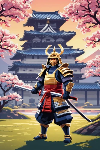 samurai,samurai fighter,japanese sakura background,sakura background,kyoto,goki,senso-ji,tsukemono,hijiki,japanese background,samurai sword,sensei,sensoji,shinobi,osaka castle,geisha,kenjutsu,katana,sōjutsu,mukimono,Unique,Pixel,Pixel 01
