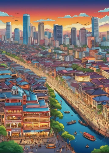 colorful city,yokohama,honolulu,osaka,asakusa,osaka port,nanjing,tianjin,shenyang,taipei city,tokyo city,saigon,shanghai disney,kaohsiung city,haikou city,osaka bay,akko,hochiminh,kaohsiung,city scape,Unique,Design,Infographics