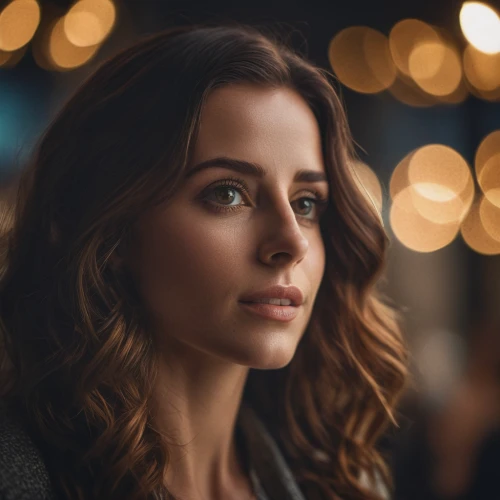 bokeh,bokeh lights,romantic portrait,background bokeh,woman portrait,girl portrait,romantic look,actress,mary-gold,visual effect lighting,scene lighting,portrait background,bokeh effect,emily,young woman,lights,girl in a long,girl with speech bubble,lena,portrait photography,Photography,General,Cinematic