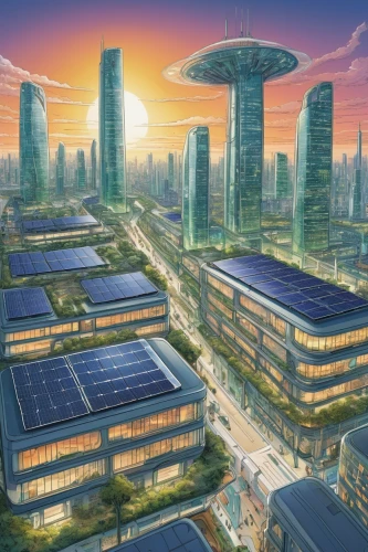 solar cell base,wuhan''s virus,smart city,futuristic landscape,futuristic architecture,shenyang,photovoltaic cells,solar panels,tianjin,solar cells,sky city,prospects for the future,sky space concept,solar cell,urbanization,urban development,business district,terraforming,hongdan center,photovoltaics,Illustration,Black and White,Black and White 13