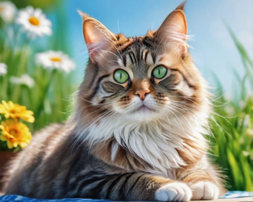 norwegian forest cat,pet vitamins & supplements,siberian cat,flower cat,calico cat,cat on a blue background,maincoon,american bobtail,british longhair cat,domestic long-haired cat,cat vector,cute cat,cat image,american curl,breed cat,cat european,blue eyes cat,cat with blue eyes,domestic short-haired cat,kurilian bobtail,Illustration,Realistic Fantasy,Realistic Fantasy 19