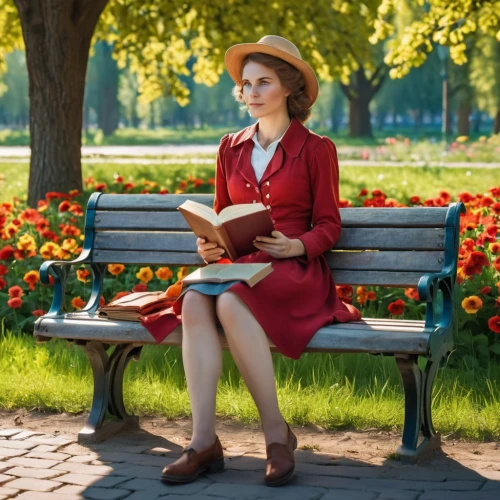 women's novels,the model of the notebook,blonde woman reading a newspaper,librarian,red bench,girl studying,woman sitting,man on a bench,girl in a historic way,retro woman,vintage woman,people reading newspaper,vintage women,read a book,retro women,park bench,reading,correspondence courses,girl sitting,publish a book online,Photography,General,Realistic