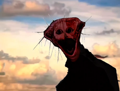 gondola,hag,maul,scarecrow,krill,darth maul,long neck,miguel of coco,pain mother,snipey,pubg mascot,knife head,scare crow,day of the dead frame,day of the head,bobó shrimp,screaming bird,death's head,crying man,death head