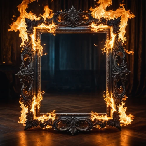fire screen,mirror frame,door to hell,magic mirror,decorative frame,fire ring,art nouveau frame,fire background,fireplaces,art nouveau frames,the mirror,halloween frame,mirror of souls,wood mirror,fire-eater,openwork frame,gold frame,copper frame,fireplace,fire artist,Photography,General,Fantasy