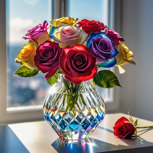 rose arrangement,flower arrangement,flower arrangement lying,colorful roses,glass vase,floral arrangement,flower vase,fabric roses,bouquet of roses,rose bouquet,artificial flowers,bouquet of flowers,flower bouquet,flower vases,artificial flower,cut flowers,beautiful flowers,kiss flowers,flowers in basket,fabric flowers,Photography,General,Realistic