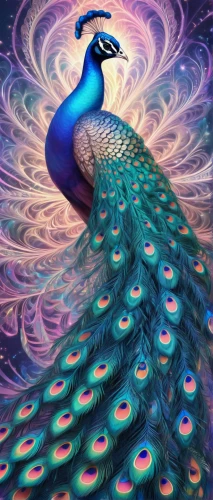 peacock,fairy peacock,blue peacock,male peacock,peafowl,peacock eye,peacocks carnation,peacock feathers,constellation swan,fantasia,mermaid background,bird painting,garuda,birds of the sea,arabesque,quetzal,an ornamental bird,aztec gull,in the mother's plumage,aura,Illustration,Realistic Fantasy,Realistic Fantasy 20