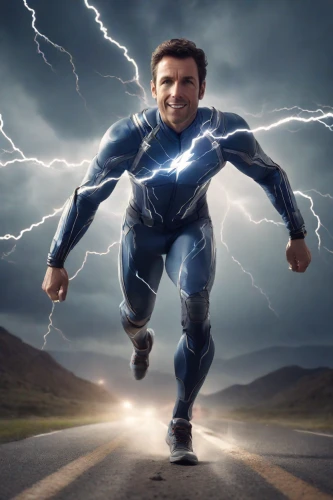 thunderbolt,electrified,god of thunder,lightning bolt,steel man,electrical energy,action hero,electro,electrician,electric power,powerhead,digital compositing,bolts,super charged,electric charge,photoshop manipulation,super power,electric mobility,run,electricity,Photography,Cinematic
