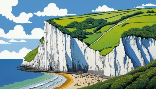 chalk cliff,white cliffs,beachy head,cliffs of etretat,seven sisters,limestone cliff,jurassic coast,cliffs etretat,dorset,the cliffs,cliffs,cliff top,cliff face,cliff coast,south downs,etretat,sussex,durdle door,gower,cliff,Illustration,American Style,American Style 09