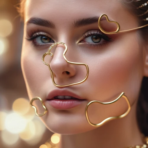 eyelash curler,gold filigree,retouching,golden wreath,gold jewelry,gold foil shapes,golden eyes,beauty face skin,gold foil crown,golden mask,gold mask,women's eyes,retouch,airbrushed,eyes makeup,gold foil,gold flower,gold glitter,gold foil art,eyelash extensions,Photography,General,Commercial