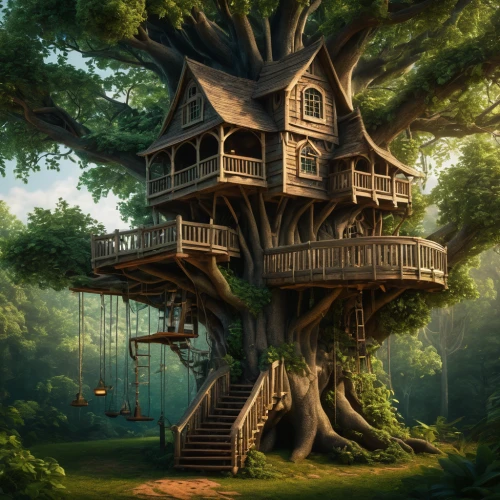 tree house,tree house hotel,treehouse,house in the forest,wooden house,crooked house,treetop,little house,tree top,timber house,bird house,witch's house,beautiful home,fairy house,stilt house,ancient house,home landscape,hanging houses,log home,treetops,Photography,General,Fantasy