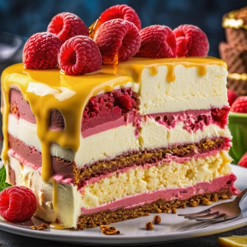 layer cake,stack cake,cassata,slice of cake,torte,strawberries cake,mixed fruit cake,sweetheart cake,rye bread layer cake,semifreddo,strawberrycake,dobos torte,a cake,sandwich cake,sandwich-cake,tres leches cake,cheese cake,red cake,reibekuchen,white sugar sponge cake,Photography,General,Realistic