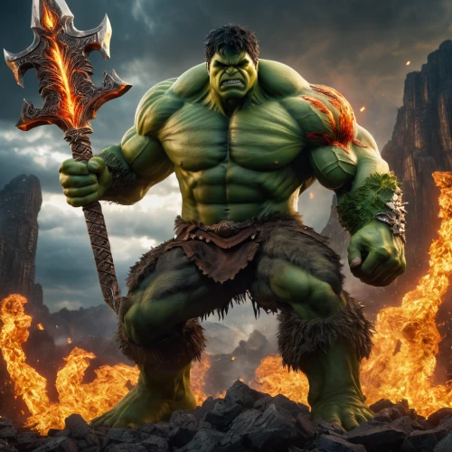 avenger hulk hero,cleanup,incredible hulk,minion hulk,hulk,aaa,orc,ogre,half orc,patrol,wall,splitting maul,heroic fantasy,god of thunder,ork,angry man,lopushok,strongman,barbarian,marvel of peru,Photography,General,Fantasy