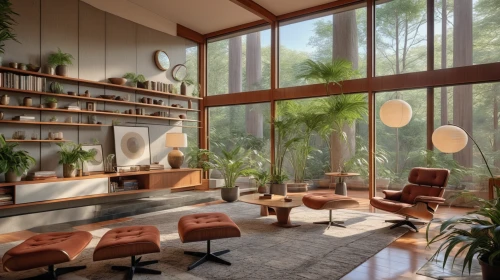 mid century modern,mid century house,modern living room,interior modern design,florida home,living room,interior design,breakfast room,livingroom,mid century,modern office,modern decor,sitting room,forest workplace,study room,modern room,interiors,family room,reading room,home interior,Photography,General,Realistic