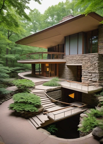 mid century house,mid century modern,japanese architecture,modern architecture,house in the forest,modern house,beautiful home,house in the mountains,dunes house,house in mountains,timber house,japanese zen garden,asian architecture,ryokan,jewelry（architecture）,log home,house with lake,ruhl house,zen garden,archidaily,Illustration,Paper based,Paper Based 28