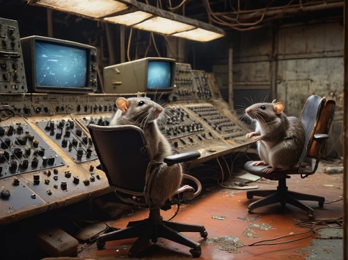 vintage mice,switchboard operator,vintage cats,the boiler room,mixing engineer,engine room,mice,synthesizer,control desk,call centre,control center,computer room,monkeys band,synthesizers,call center,chernobyl,circuit breaker,console mixing,control panel,controls,Photography,General,Natural
