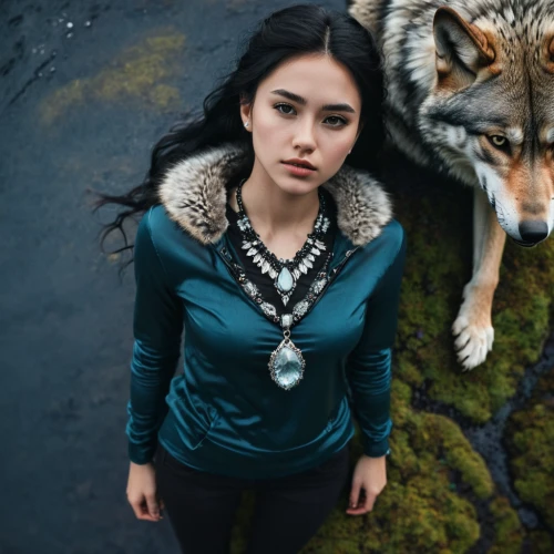 two wolves,wolves,pocahontas,shamanism,native american,shamanic,howling wolf,tamaskan dog,bohemian shepherd,warrior woman,wolf,asian woman,sakhalin husky,the wolf pit,wolf hunting,girl with dog,mulan,sarplaninac,european wolf,american indian,Photography,Documentary Photography,Documentary Photography 08