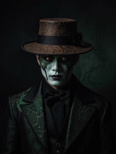 hatter,joker,rorschach,riddler,with the mask,masquerade,wicked,without the mask,ringmaster,costume hat,cosplay image,male mask killer,masked man,black hat,the hat of the woman,dark portrait,magician,top hat,halloween2019,halloween 2019