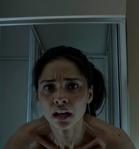 scared woman,the girl in the bathtub,head woman,hands behind head,the girl's face,cyborg,cgi,scary woman,the mirror,valerian,district 9,zombie,in the mirror,mascara,mutant,mirror,figure 0,stressed woman,tub,video scene