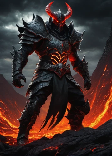 magma,molten,death god,black dragon,dane axe,volcanic,fire background,scorched earth,diablo,dodge warlock,massively multiplayer online role-playing game,fire devil,warlord,fantasy warrior,inferno,burning earth,scorch,skordalia,yuvarlak,burned mount,Illustration,Realistic Fantasy,Realistic Fantasy 36