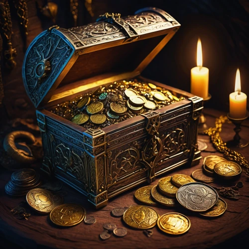 treasure chest,pirate treasure,music chest,collected game assets,treasures,eight treasures,magic grimoire,treasure,card box,moneybox,treasure hunt,crypto mining,coins stacks,gold bullion,tokens,trinkets,treasure house,gold shop,magic book,digital currency,Illustration,Paper based,Paper Based 11