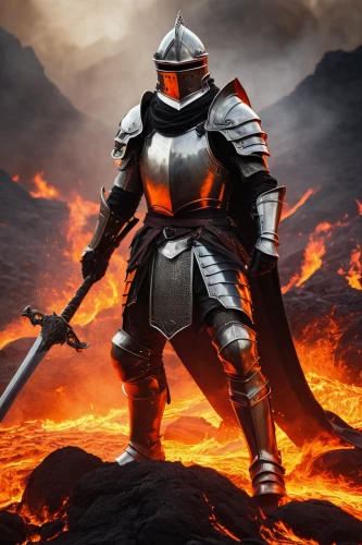 knight armor,crusader,massively multiplayer online role-playing game,fire background,templar,magma,paladin,knight,iron mask hero,spartan,armored,molten,knight festival,wall,scorched earth,heroic fantasy,knight tent,lava,burning earth,burned land,Conceptual Art,Fantasy,Fantasy 30