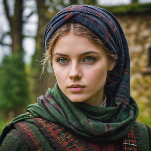 headscarf,islamic girl,scarf,muslim woman,hijab,young woman,arabian,beautiful bonnet,russian folk style,miss circassian,girl in a historic way,celtic queen,victorian lady,bonnet,hijaber,tudor,turban,scottish,babushka doll,eurasian,Art,Classical Oil Painting,Classical Oil Painting 18