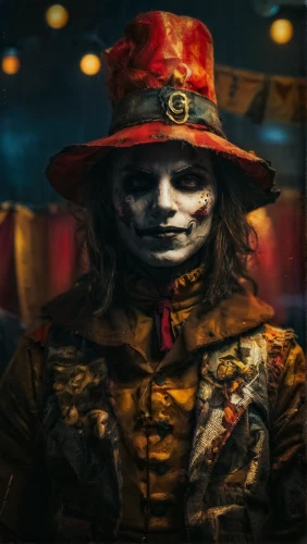 hatter,ringmaster,scarecrow,rorschach,jigsaw,guy fawkes,the carnival of venice,rodeo clown,masquerade,creepy clown,horror clown,pirate,scary clown,ace,harlequin,joker,day of the dead frame,steampunk,circus,pierrot