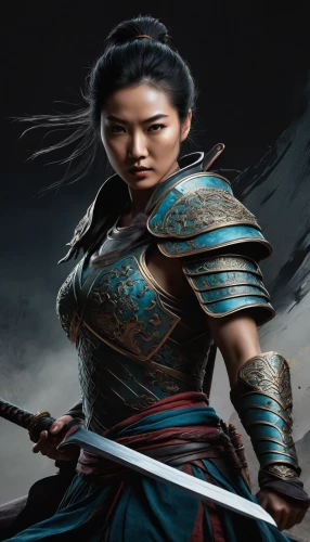 female warrior,mulan,warrior woman,swordswoman,yi sun sin,xing yi quan,beautiful girls with katana,dragon li,katana,asian woman,hwachae,shuanghuan noble,strong women,strong woman,wuchang,xiangwei,heroic fantasy,xuan lian,wind warrior,arang,Photography,General,Fantasy