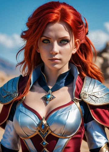 female warrior,massively multiplayer online role-playing game,symetra,fiery,sterntaler,breastplate,artemisia,fantasy woman,elza,minerva,wind warrior,eufiliya,red-haired,warrior woman,athena,sorceress,celtic queen,cuirass,nami,merida