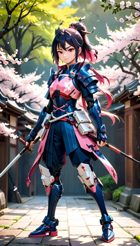 sakura background,japanese sakura background,sakura,sakura blossom,samurai,swordswoman,sakura blossoms,samurai fighter,katana,blood maple,chidori is the cherry blossoms,sakura flower,sakura flowers,female warrior,sakura branch,kenjutsu,sakura florals,anime japanese clothing,sword lily,shinobi,Anime,Anime,Cartoon