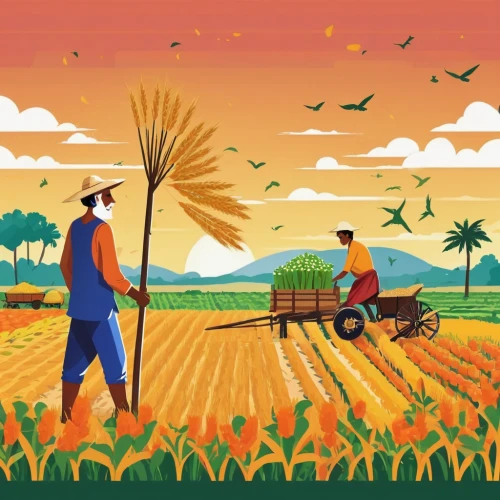 agroculture,agriculture,agricultural,farm workers,farmworker,field cultivation,farmers,paddy harvest,aggriculture,barley cultivation,farmer,threshing,agricultural use,farming,farm landscape,cereal cultivation,cultivated field,rice cultivation,farm background,stock farming,Illustration,Japanese style,Japanese Style 06