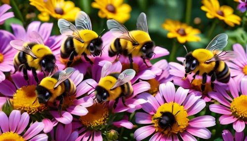 bumblebees,honeybees,honey bees,coneflowers,african daisies,bees,barberton daisies,western honey bee,stingless bees,solitary bees,bee farm,bombus,pollinating,bee colony,african daisy,osteospermum,giant bumblebee hover fly,bees pasture,purple coneflower,bee