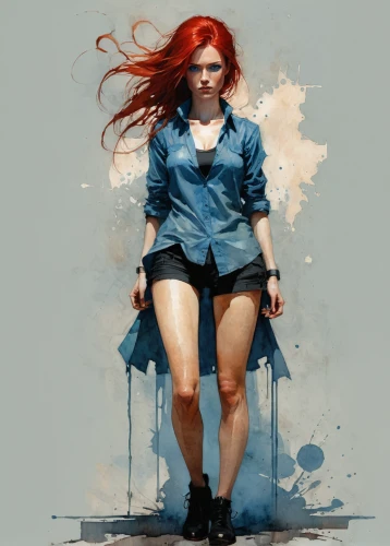 transistor,girl sitting,woman sitting,digital painting,clary,sprint woman,girl with a wheel,red-haired,sci fiction illustration,world digital painting,figure drawing,girl in a long,the girl at the station,smoking girl,red head,a girl in a dress,redhead doll,digital illustration,girl drawing,redheads,Illustration,Paper based,Paper Based 05