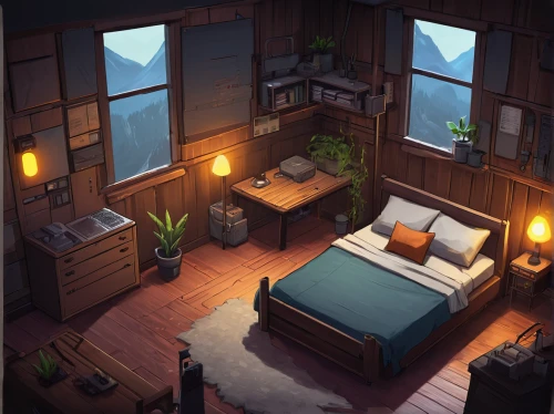 sleeping room,cold room,rooms,dormitory,room,small cabin,loft,boy's room picture,an apartment,apartment,bedroom,cabin,japanese-style room,shared apartment,one room,attic,modern room,guest room,study room,room lighting,Conceptual Art,Fantasy,Fantasy 02