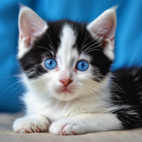 cat with blue eyes,blue eyes cat,blue eyes,cat on a blue background,blue eye,baby blue eyes,the blue eye,heterochromia,ojos azules,cute cat,breed cat,cat's eyes,kitten,european shorthair,cat eyes,japanese bobtail,blue and white,aegean cat,violet eyes,golden eyes,Photography,General,Realistic