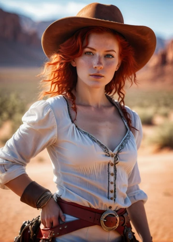 cowgirl,cowgirls,wild west,western,western film,the hat-female,western riding,gunfighter,leather hat,woman holding gun,countrygirl,country-western dance,the hat of the woman,redhead doll,american frontier,girl with gun,redheads,girl with a gun,redhead,cowboy action shooting