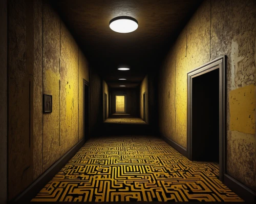 penumbra,play escape game live and win,hallway,live escape game,yellow wallpaper,adventure game,corridor,hallway space,3d render,seamless texture,render,3d rendering,live escape room,action-adventure game,yellow light,the tile plug-in,basement,maze,3d rendered,rooms,Illustration,Realistic Fantasy,Realistic Fantasy 34