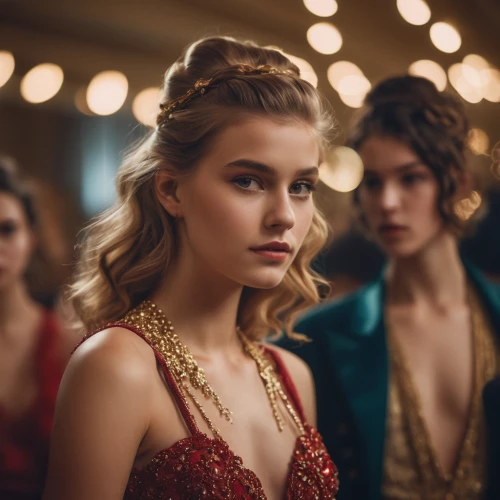 red gown,young model istanbul,model beauty,elegant,gold jewelry,vogue,vanity fair,fashion show,glamorous,embellished,runway,jeweled,backstage,jewelry,elegance,vintage fashion,glamour,girl in red dress,in red dress,vintage girls,Photography,General,Cinematic