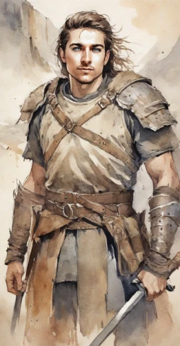 cullen skink,male elf,centurion,dwarf sundheim,dane axe,barbarian,lone warrior,mercenary,the warrior,male character,haighlander,htt pléthore,gladiator,the wanderer,castleguard,aa,casado,greek,crusader,paladin,Digital Art,Watercolor