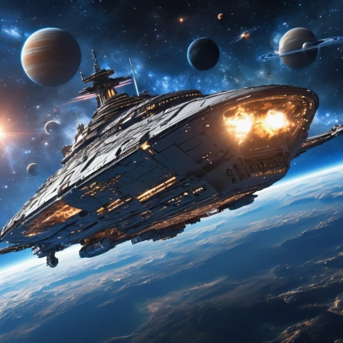 carrack,fast space cruiser,battlecruiser,space ships,dreadnought,galaxy express,cg artwork,flagship,federation,victory ship,star ship,spaceships,space voyage,sci fiction illustration,starship,space tourism,sci fi,ship releases,spacecraft,orbiting,Photography,General,Realistic
