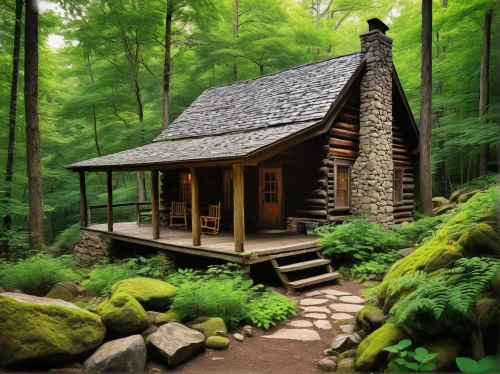 house in the forest,log cabin,log home,small cabin,the cabin in the mountains,forest chapel,timber house,wooden house,house in mountains,stone house,miniature house,great smoky mountains,summer house,japanese architecture,wooden hut,grass roof,summer cottage,mountain hut,house in the mountains,fairy house,Illustration,Retro,Retro 09